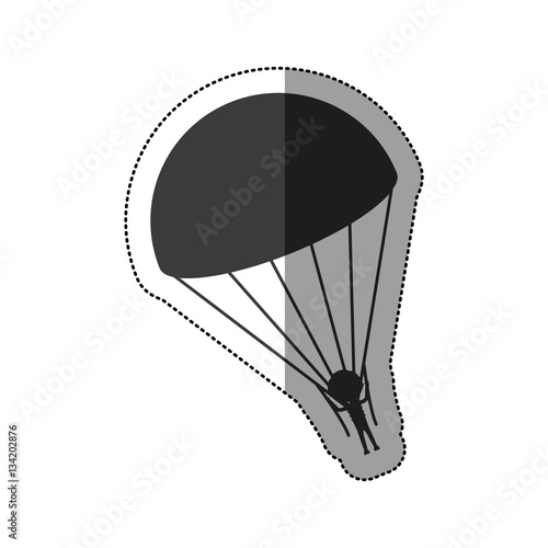 Skydiving extreme sport icon vector illustration graphic design