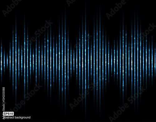 Sound waves. Music Digital Equalizer. Abstract light futuristic background. Vector illustration.