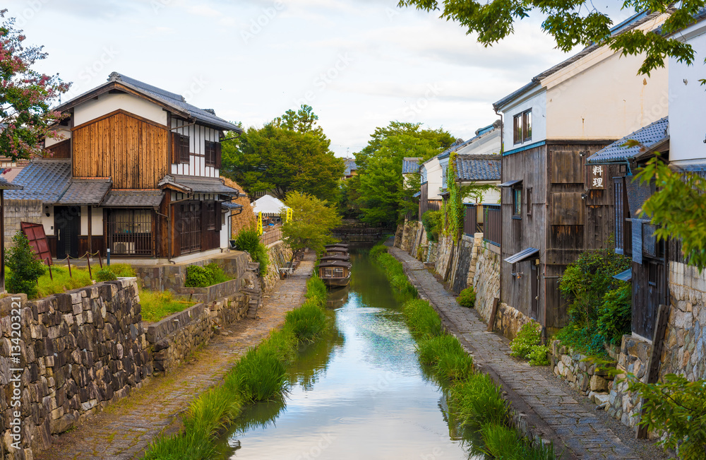 Hachimanbori canal, Omihachiman, Shiga, Japan Hachimanbori canal, Omihachiman, Shiga, Japan