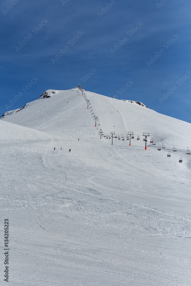 Slope on the skiing resort