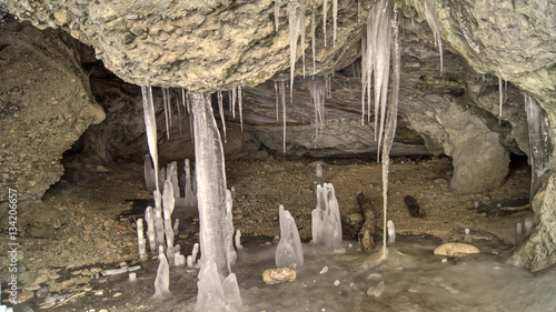 Stalagmiten und Stalaktiten Höhle, Teufelshöhle Kremsmünster Oberösterreich