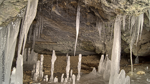 Stalagmiten und Stalaktiten Höhle, Teufelshöhle Kremsmünster Oberösterreich