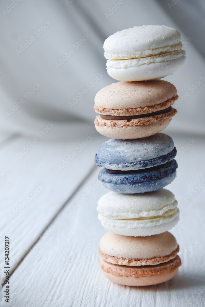 Beautiful and cute background for Valentine's day, mother's day and 8 March with macaroons