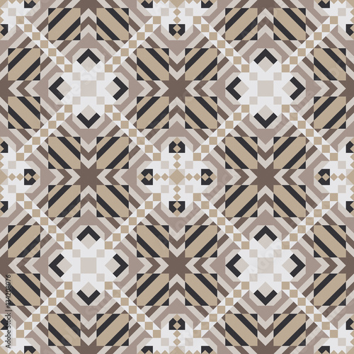 Mosaic seamless pattern. Colorful vector illustration. Abstract