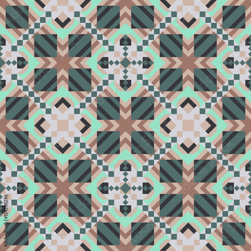 Mosaic seamless pattern. Colorful vector illustration. Abstract