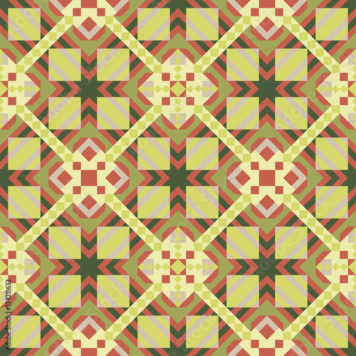 Mosaic seamless pattern. Colorful vector illustration. Abstract