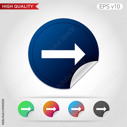 Free Download Colored icon or button of right arrow symbol with background - GFXLoad