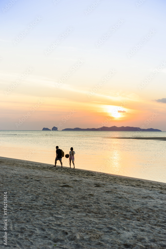 sea calm, Sunset 