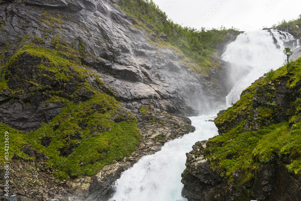 Kjosfossen - Famous Waterfall Kjosfossen - Famous Waterfall