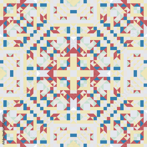Mosaic seamless pattern. Colorful vector illustration. Abstract