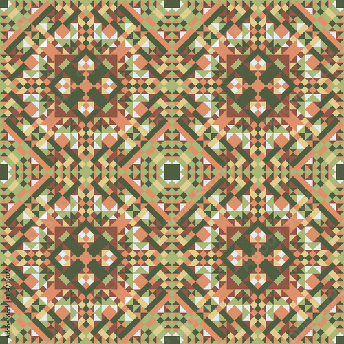 Mosaic seamless pattern. Colorful vector illustration. Abstract