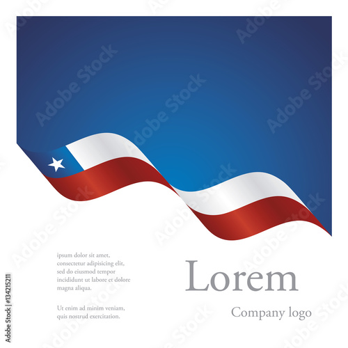 Free Download New brochure abstract design modular pattern of wavy flag ribbon of Chile - GFXLoad
