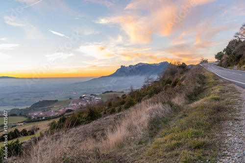 Beautiful Sunset in Lapoblacion Navara from Spain