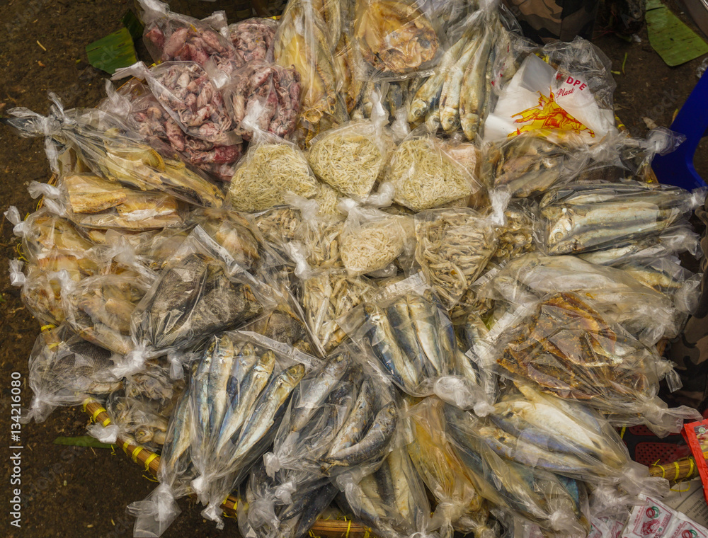 Salted fishes sold in Pasar Minggu traditional market photo taken in Jakarta Indonesia Salted fishes sold in Pasar Minggu traditional market photo taken in Jakarta Indonesia