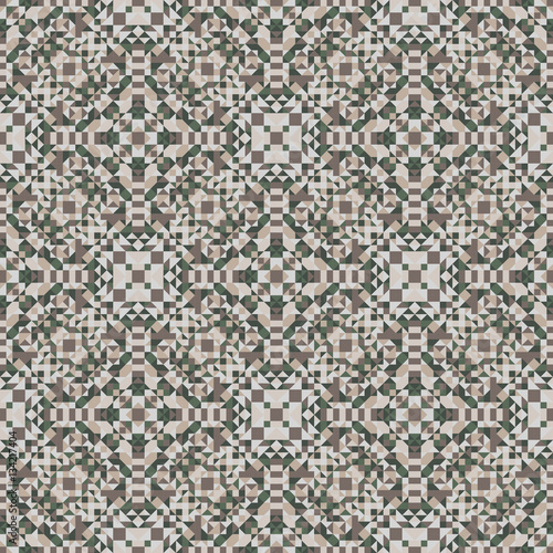 Mosaic seamless pattern. Colorful vector illustration. Abstract
