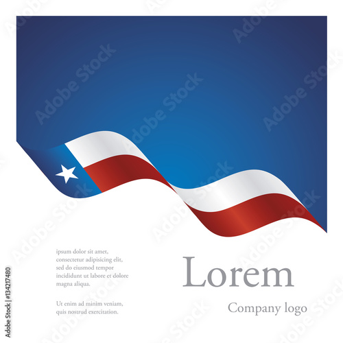 New brochure abstract design modular pattern of wavy flag ribbon of Texas