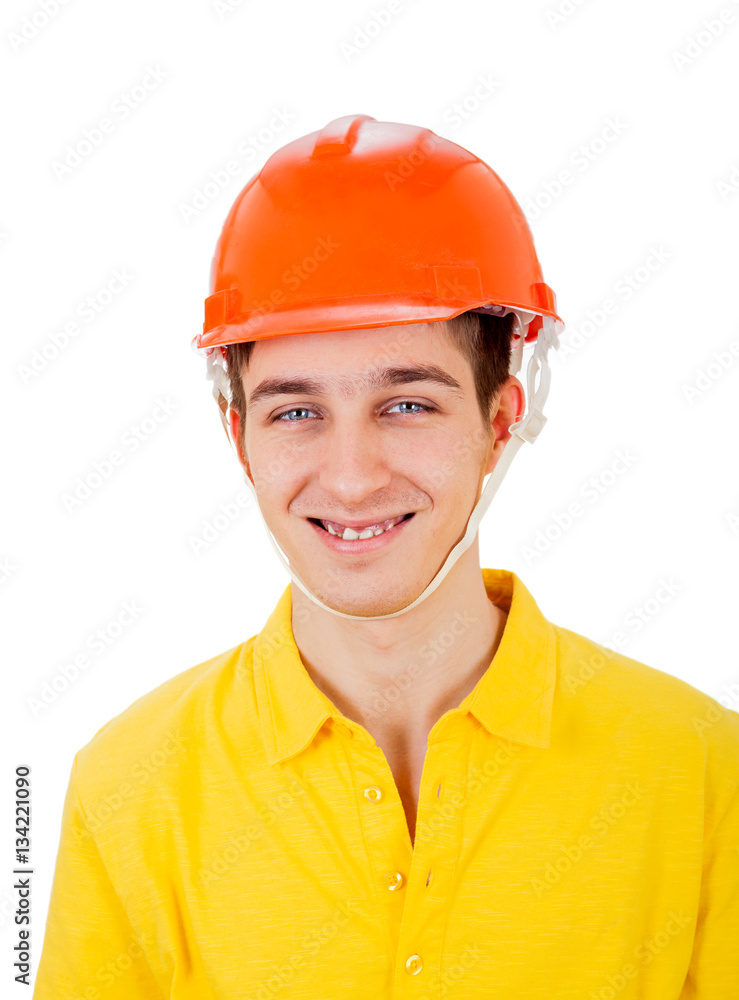 Young Man in Hard Hat Young Man in Hard Hat