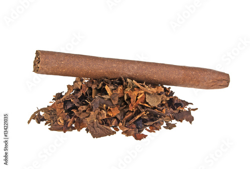 Wallpaper Mural Tobacco and cigar on a white background Torontodigital.ca