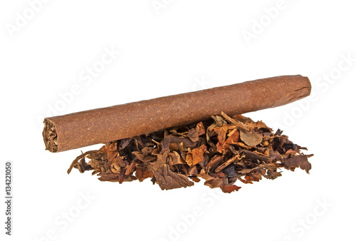 Wallpaper Mural Tobacco and cigar on a white background Torontodigital.ca