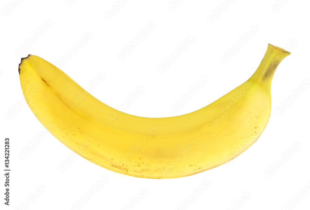 Ripe banana isolated on white background