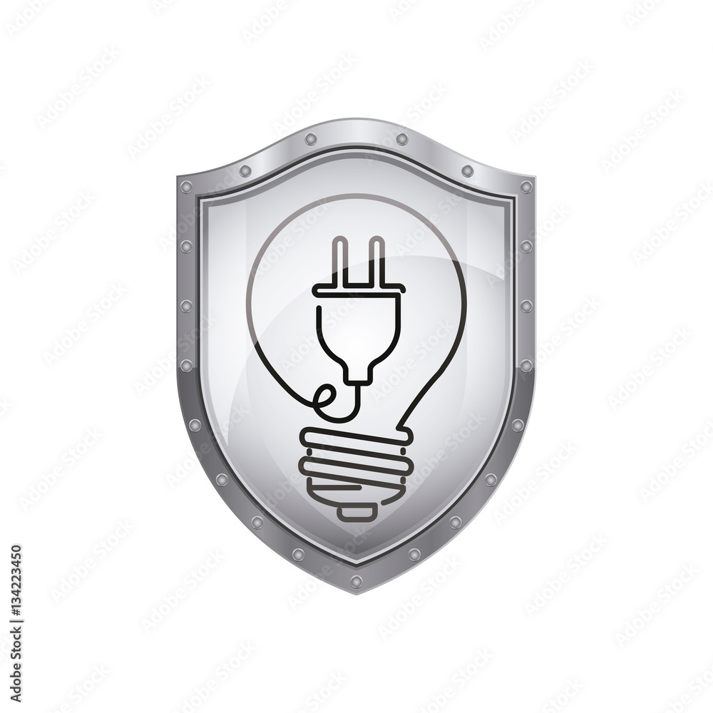 Think green energy icon vector illustration graphic design