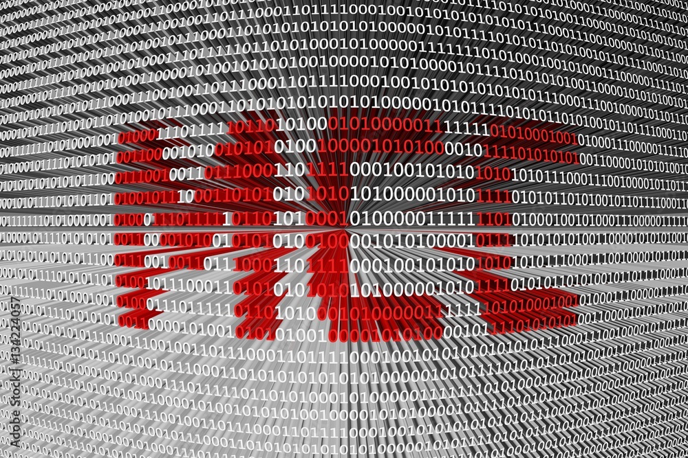 MCC in the form of binary code, 3D illustration MCC in the form of binary code, 3D illustration