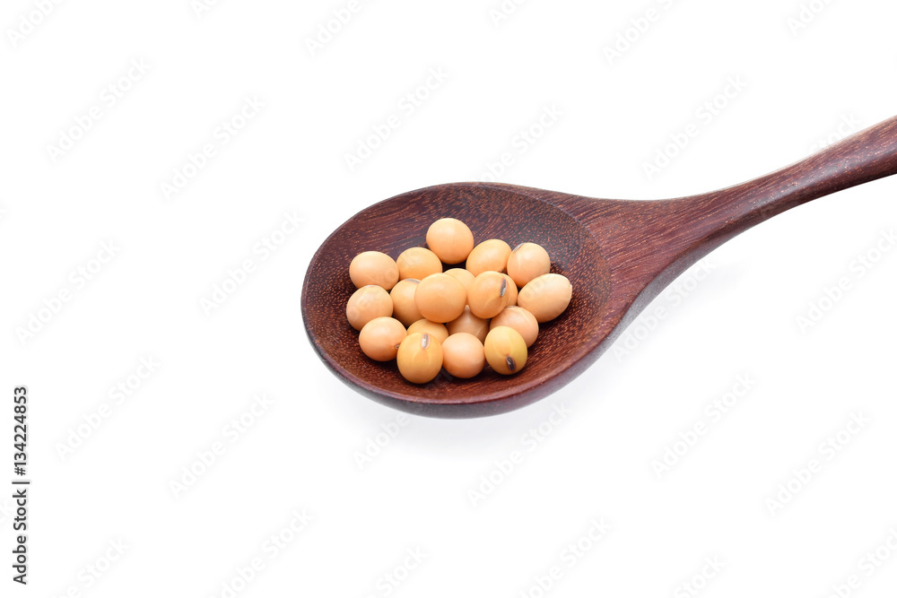 Soybeans isolate on white background. Soybeans isolate on white background.