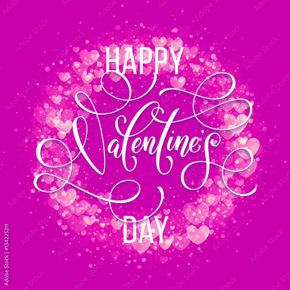 Happy Valentine day golden hearts pattern greeting card Happy Valentine day golden hearts pattern greeting card