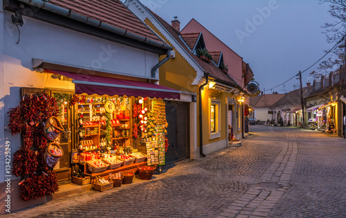 Tableau sur toile Szentendre in Christmas, small town along the Danube near Budapest