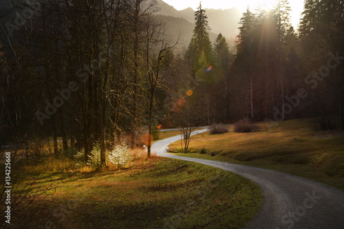 Liderhof Alps Raod Mountains Landscape photo