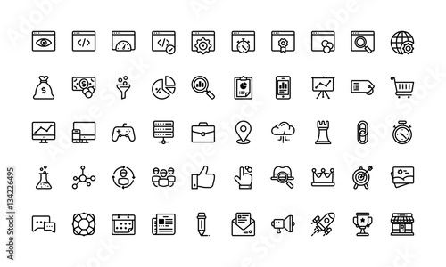 SEO and marketing icon set