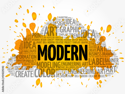 MODERN word cloud, creative business concept background