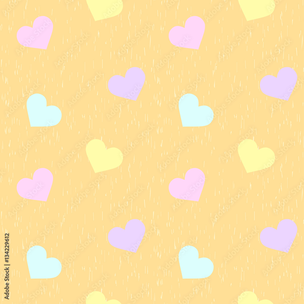 Colorful pattern with hearts