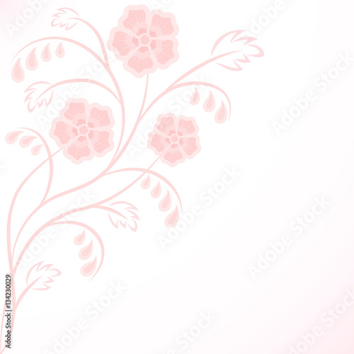Simple floral background with place for text