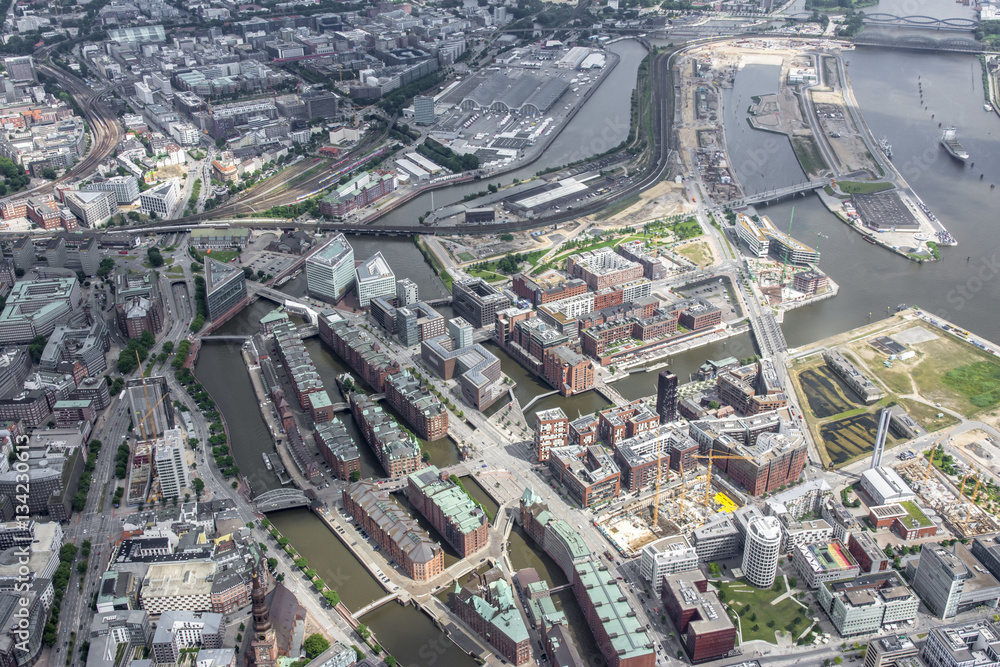Fototapeta premium Hamburg - Germany from above