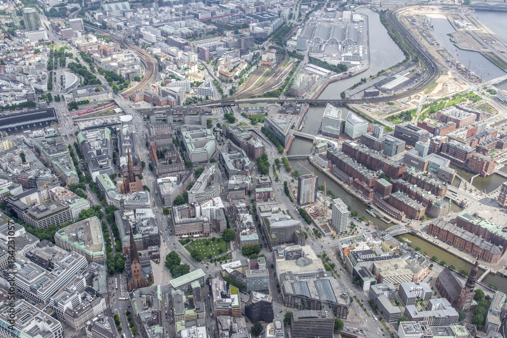 Fototapeta premium Hamburg - Germany from above