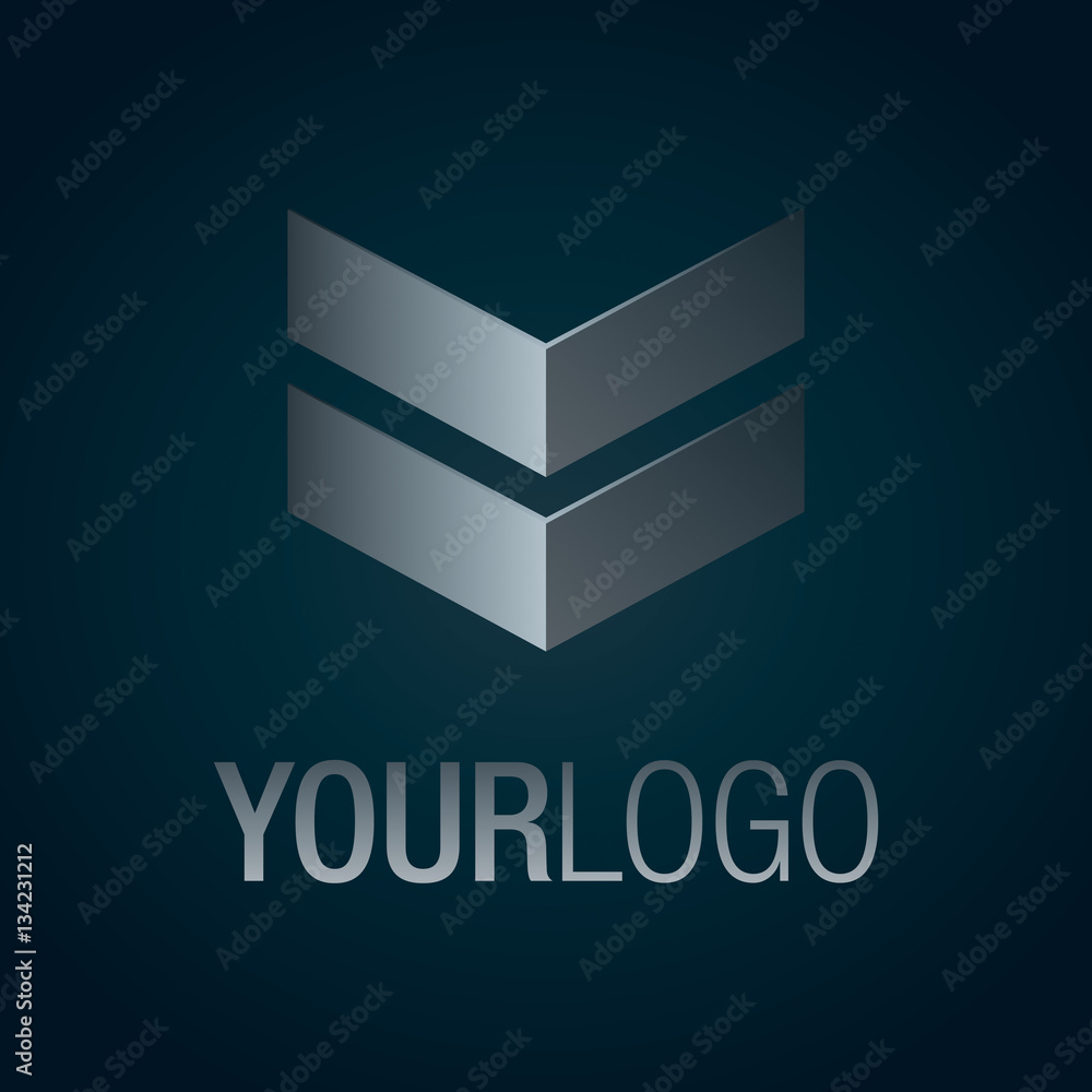Elegant logo template for your business on a dark background. Elegant logo template for your business on a dark background.