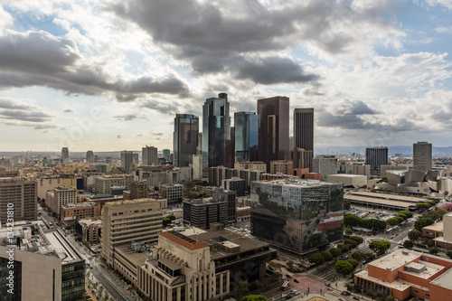 HDR skyline of downtown Los Angeles