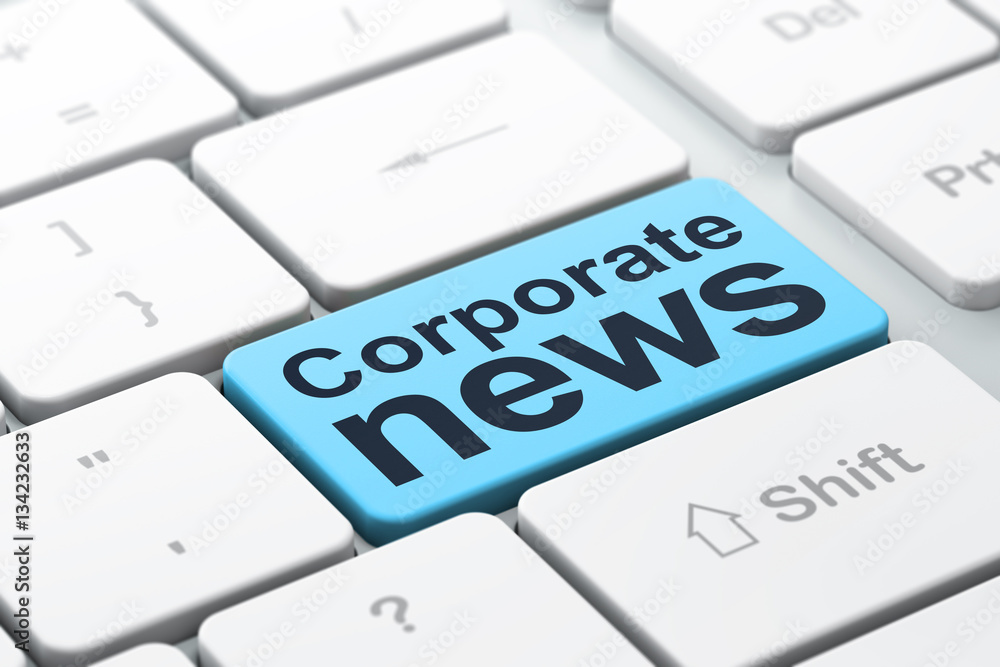News concept: Corporate News on computer keyboard background News concept: Corporate News on computer keyboard background