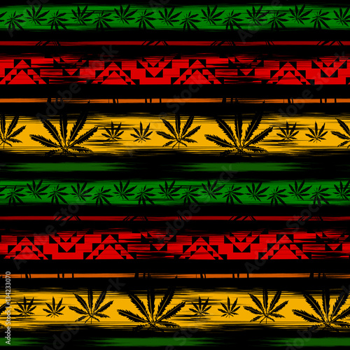 seamless pattern cannabis