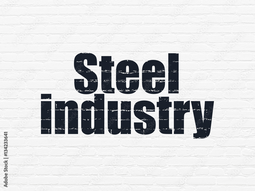 Manufacuring concept: Steel Industry on wall background Manufacuring concept: Steel Industry on wall background