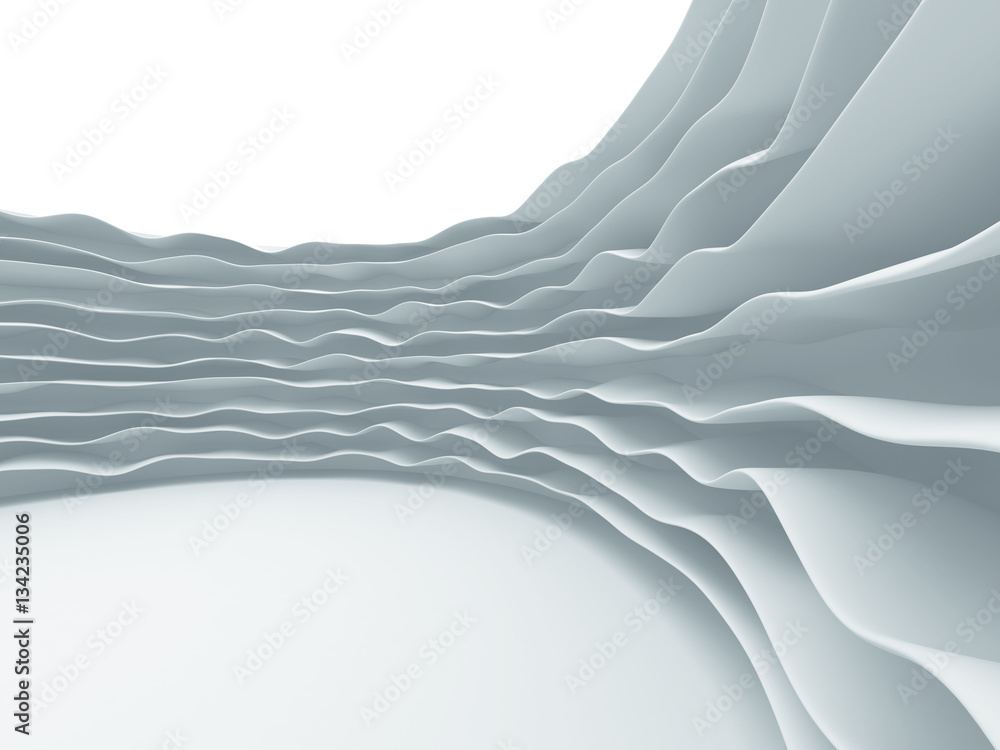 Abstract wavy smooth architecture design background