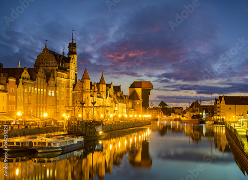 Gdansk,Poland-November 2016:Cityscape of Gdansk in Poland