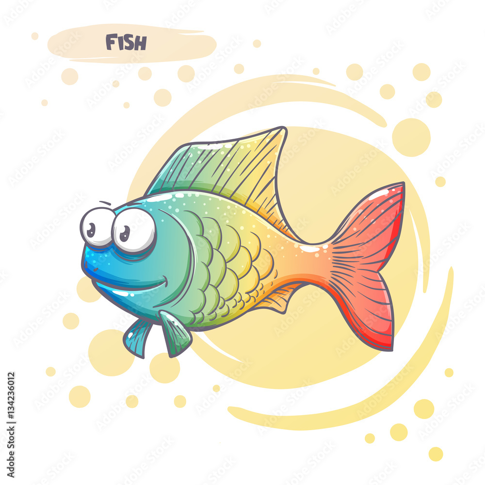 Drawn Cartoon Fish