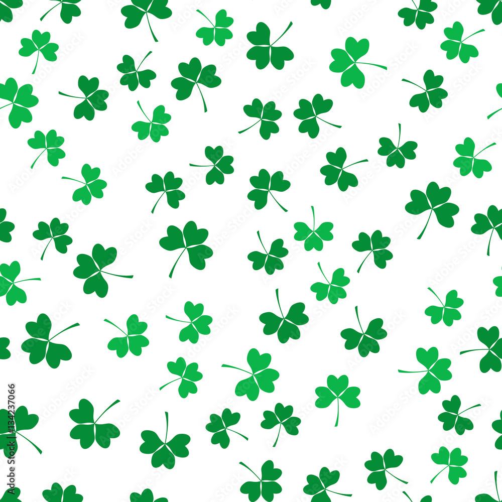 Seamless pattern with green clover Seamless pattern with green clover