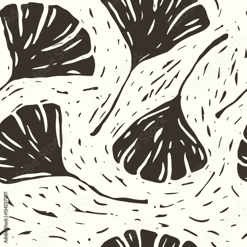 Linocut pattern