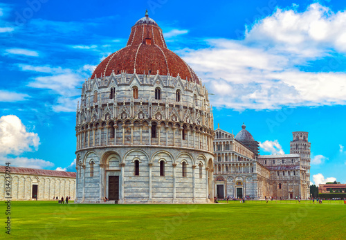 The Pisa Baptistery of St. John Battistero di San Giovanni Pisa in , Tuscany, Italy. photo