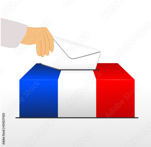 élection France urne tricolore