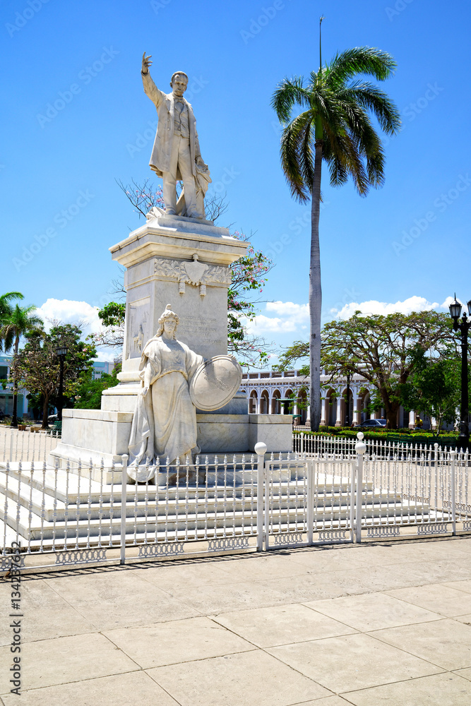 Jose Marti Statue im Parque José Marti, Cienfuegos, Kuba 