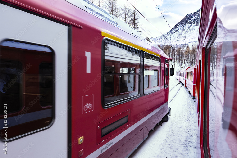 Locomotive treno del Bernina